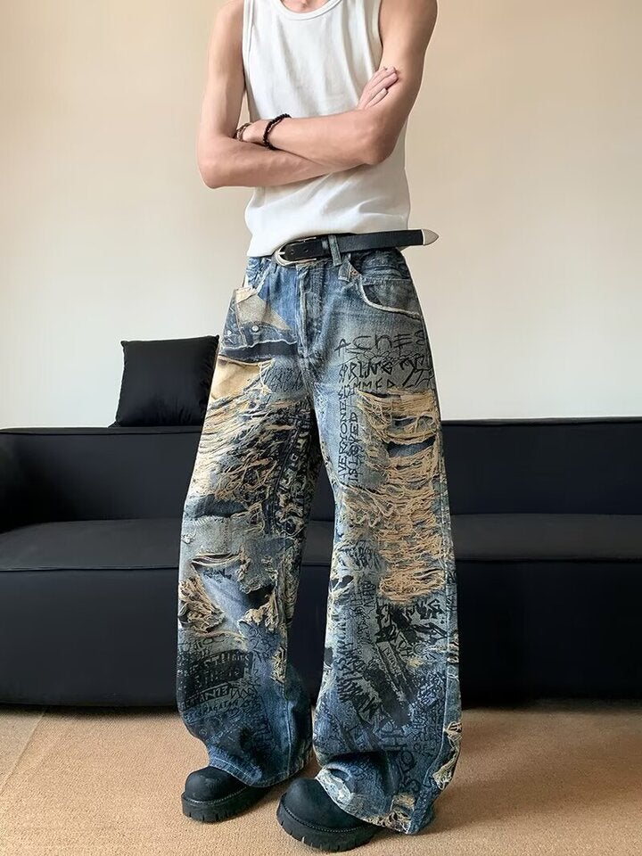 Unisex Casual Daily Denim Jeans - Image 1