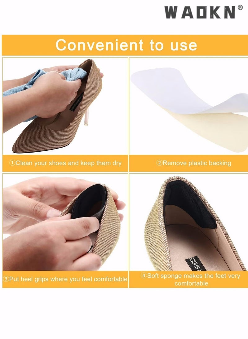 WAOKN 10 Pairs Shoe Filler High Heel Cushion Pads Adjustable Toe Filler Inserts Front Insoles Heel Grips Liner Insert for Preventing Too Big Shoe from Heel Slipping Blisters Relieve Pain (Elegant Style) - Image 3