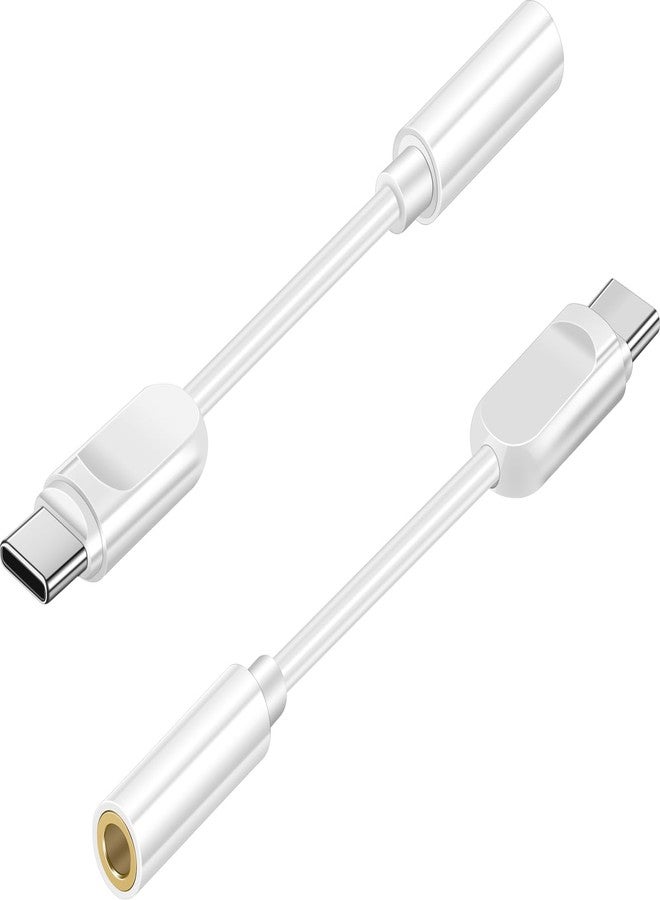 PASOW USB-C to 3.5mm Headphone Adapter for iPhone 15 - USB C to Aux Audio Dongle Cable 2 Pack Compatible with iPhone 15 Plus/15 Pro/15 Pro Max, iPad, Samsung Galaxy S23/S22/S21 - Image 1