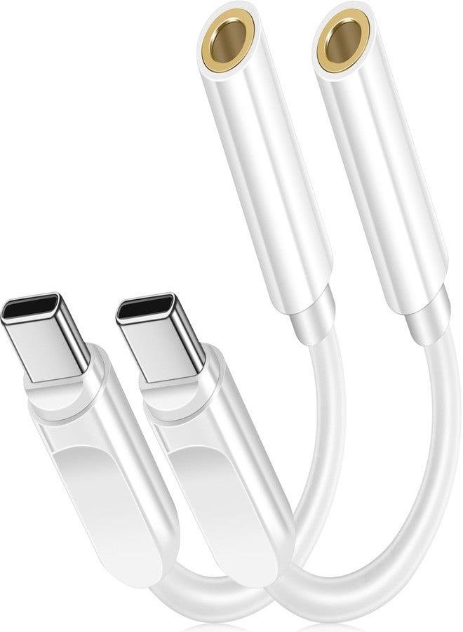 PASOW USB-C to 3.5mm Headphone Adapter for iPhone 15 - USB C to Aux Audio Dongle Cable 2 Pack Compatible with iPhone 15 Plus/15 Pro/15 Pro Max, iPad, Samsung Galaxy S23/S22/S21 - Image 2