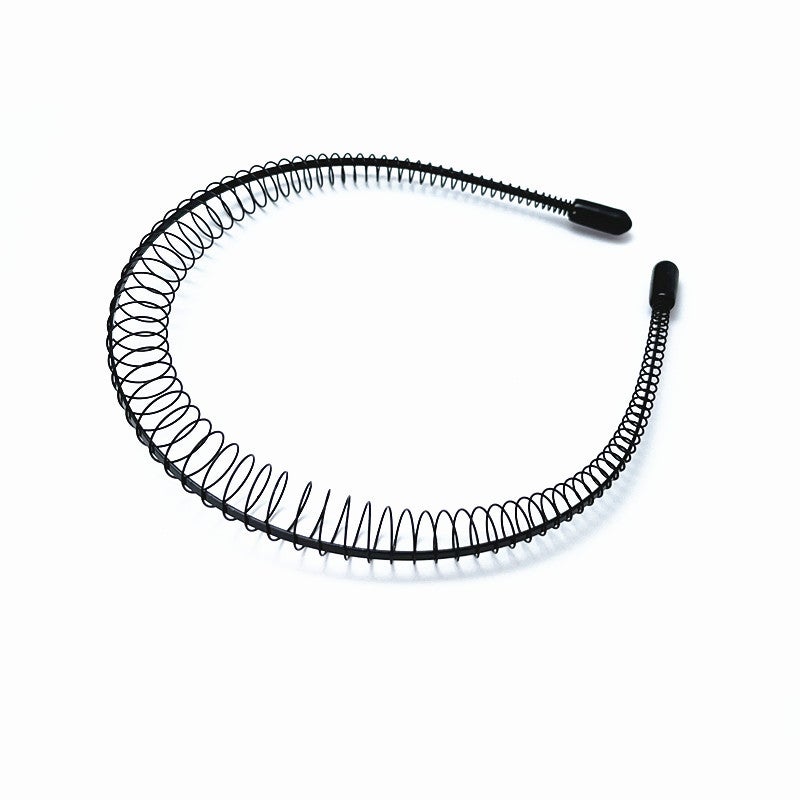 Generic Mens Headband Headband South Korea Invisible Sports Trendy Simple Japanese-Korean Back Head Non-Slip Wave Hair Clip Headband Size spring [with rubber sleeve]] 
