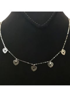 18K Pure Gold 5 Heart Necklace