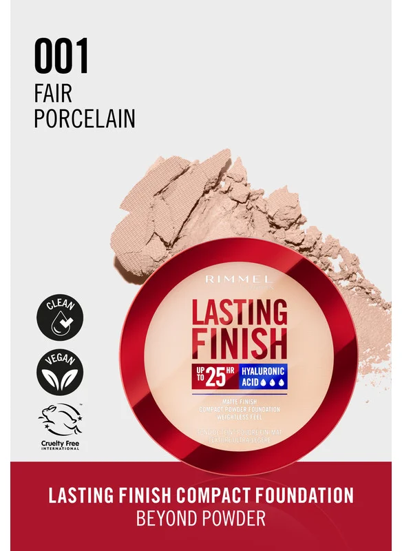 RIMMEL LONDON Lasting Finish Compact Foundation - 001 - Fair Porcelain, 7g