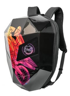 Generic LED Backpack For Man Hard Shell LED Motorcycle Cycling Helmet Backpack for Woman Business Travel Waterproof Laptop Backpack  - Image 2