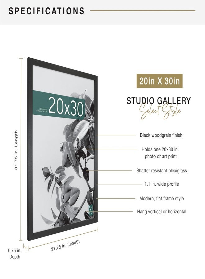 MCS Studio Gallery Frame, Black Woodgrain, 20 x 30 in, Single - Image 4