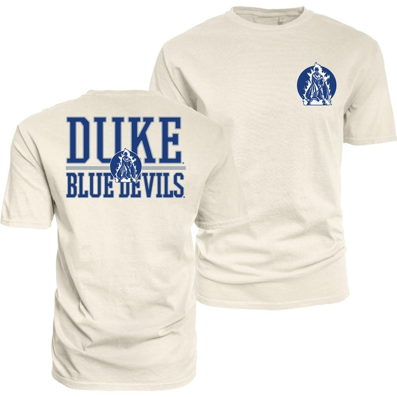Blue 84 Duke Blue Devils NCAA Officially Licensed TShirt Ringspun FrontBack Mascot Ivory Medium - Image 2