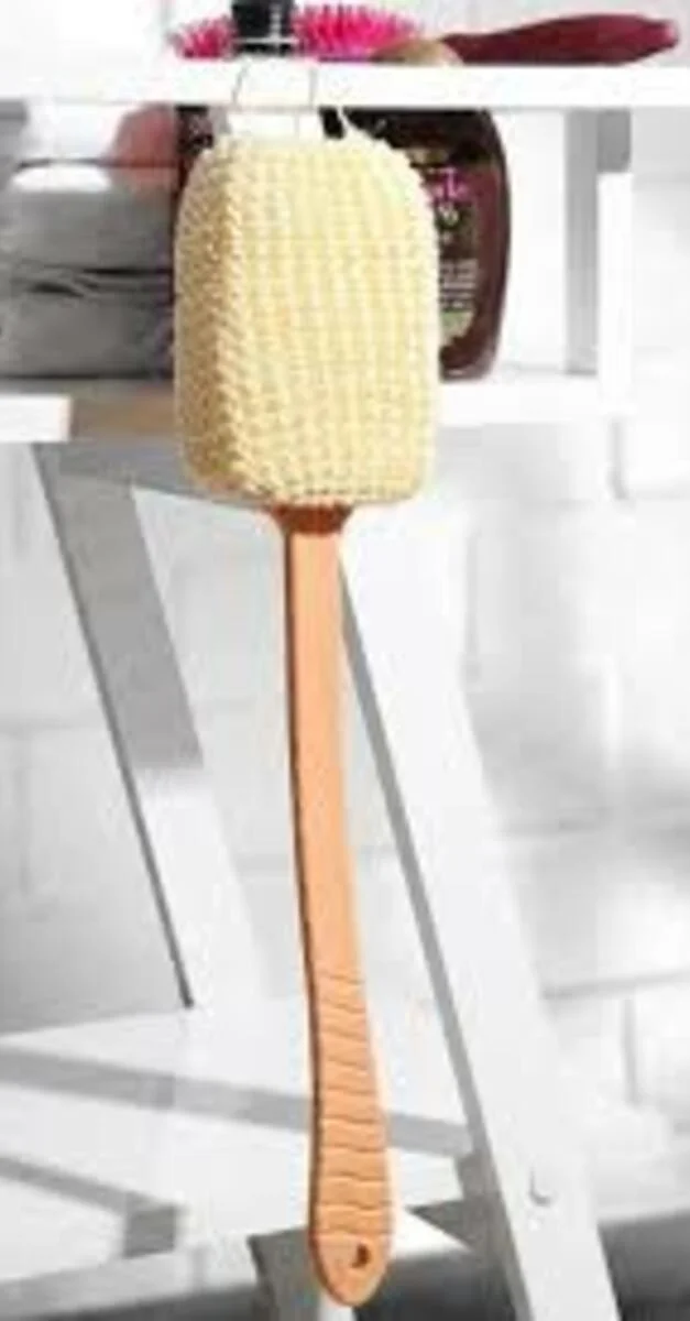DECOBELLA Omak Deco Bella Wooden Handle Back Washcloth Bath Washcloth