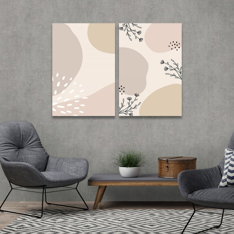 Marktna Modern double canvas painting - Image 1