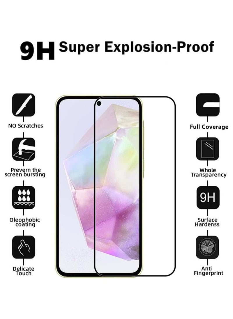 Generic Screen Protector for Samsung Galaxy A35/A55 , 2pcs Anti-Scratch Full Coverage Protection Tempered Glass  - Image 3