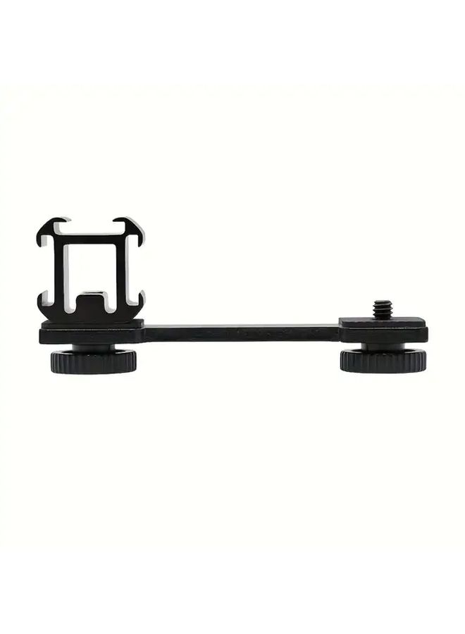 Triple Cold Shoe Hot Shoe Stand Aluminum Alloy Extension Rod Fill Light Microphone Live Streaming Support - Image 4