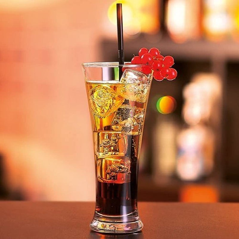 QUALIZA 300ml Transparent Pilsner Glasses Set of 6 Perfect for Juice Beer Mocktail Lassie Milkshake Faluda Smoothie Better Head Retention Aroma and Flavor Crystal Cocktail Glass  - Image 3