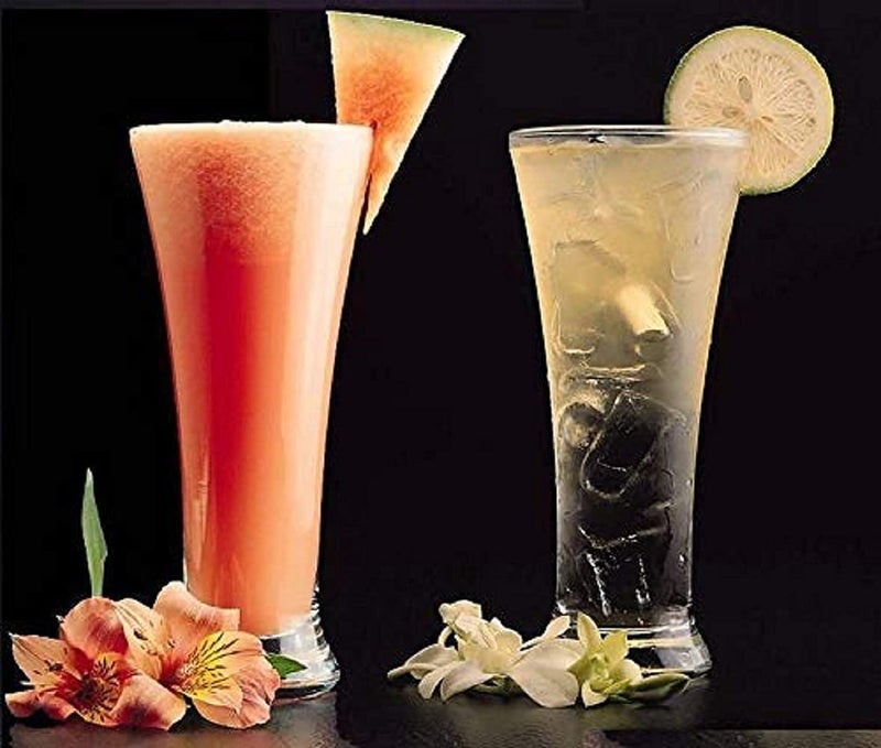 QUALIZA 300ml Transparent Pilsner Glasses Set of 6 Perfect for Juice Beer Mocktail Lassie Milkshake Faluda Smoothie Better Head Retention Aroma and Flavor Crystal Cocktail Glass  - Image 1