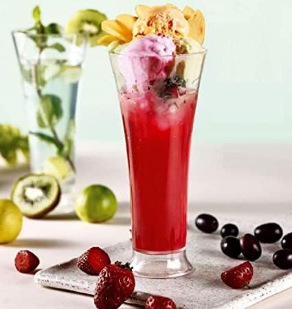 QUALIZA 300ml Transparent Pilsner Glasses Set of 6 Perfect for Juice Beer Mocktail Lassie Milkshake Faluda Smoothie Better Head Retention Aroma and Flavor Crystal Cocktail Glass  - Image 5