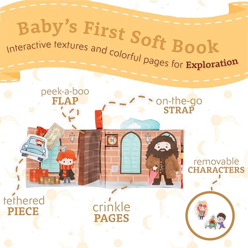 KIDS PREFERRED Harry Potter Soft Book with Toy, Teether, and Crinkle, 5 Inches - Image 2