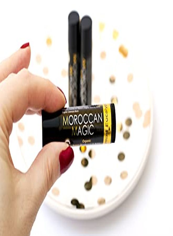 Moroccan Magic Organic Peppermint Eucalyptus Lip Balm 3 Pack | Made With Natural Cold Pressed Argan And Essential Oils | High Quality Lip Balm | Smooth Application | NonToxic, Cruelty Free ? - Image 4