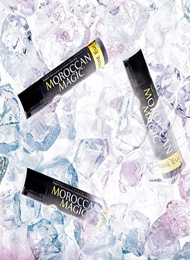 Moroccan Magic Organic Peppermint Eucalyptus Lip Balm 3 Pack | Made With Natural Cold Pressed Argan And Essential Oils | High Quality Lip Balm | Smooth Application | NonToxic, Cruelty Free ? - Image 3