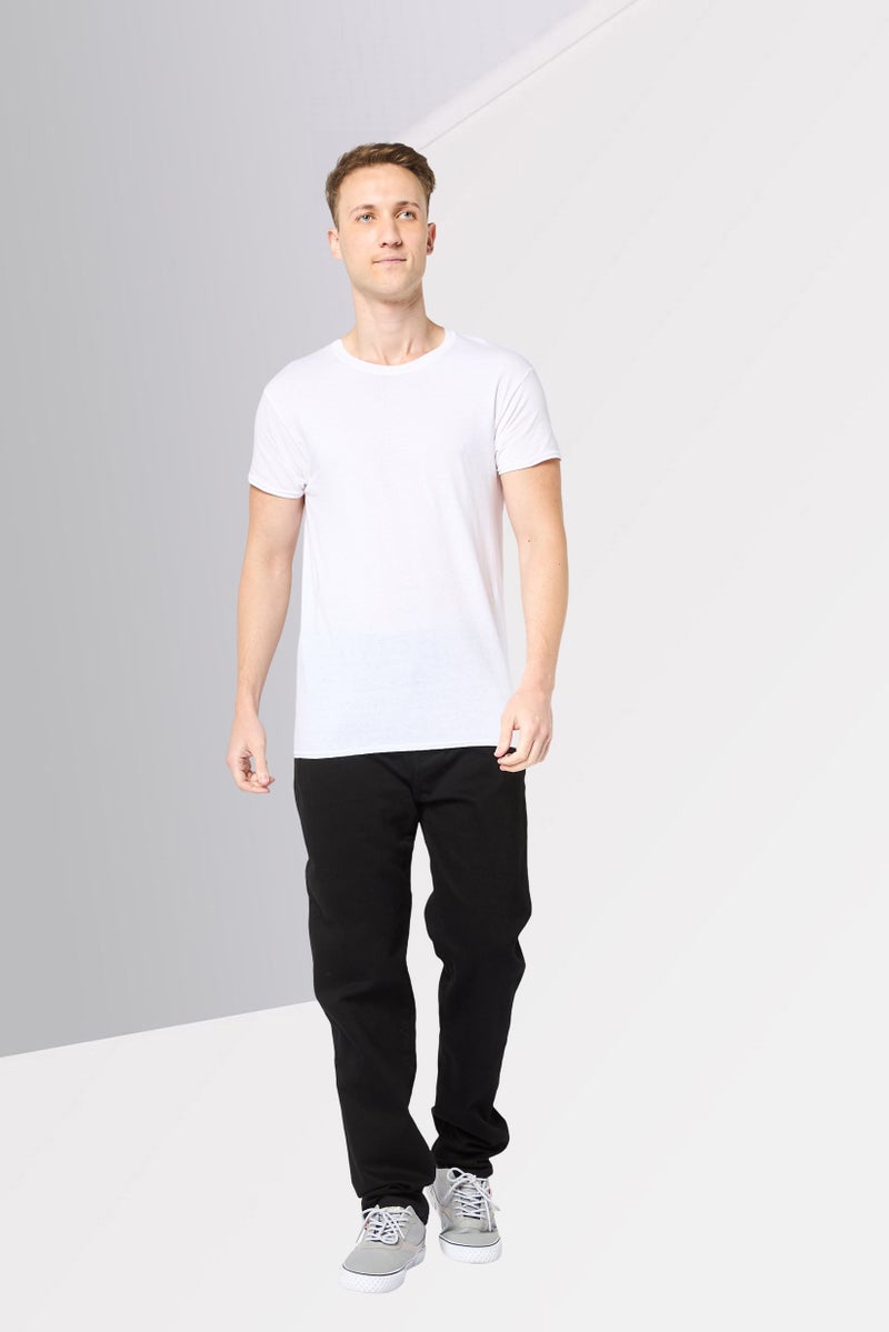 DKNY Men Regular Fit Plain Stretchable Jeans, Black - Image 2