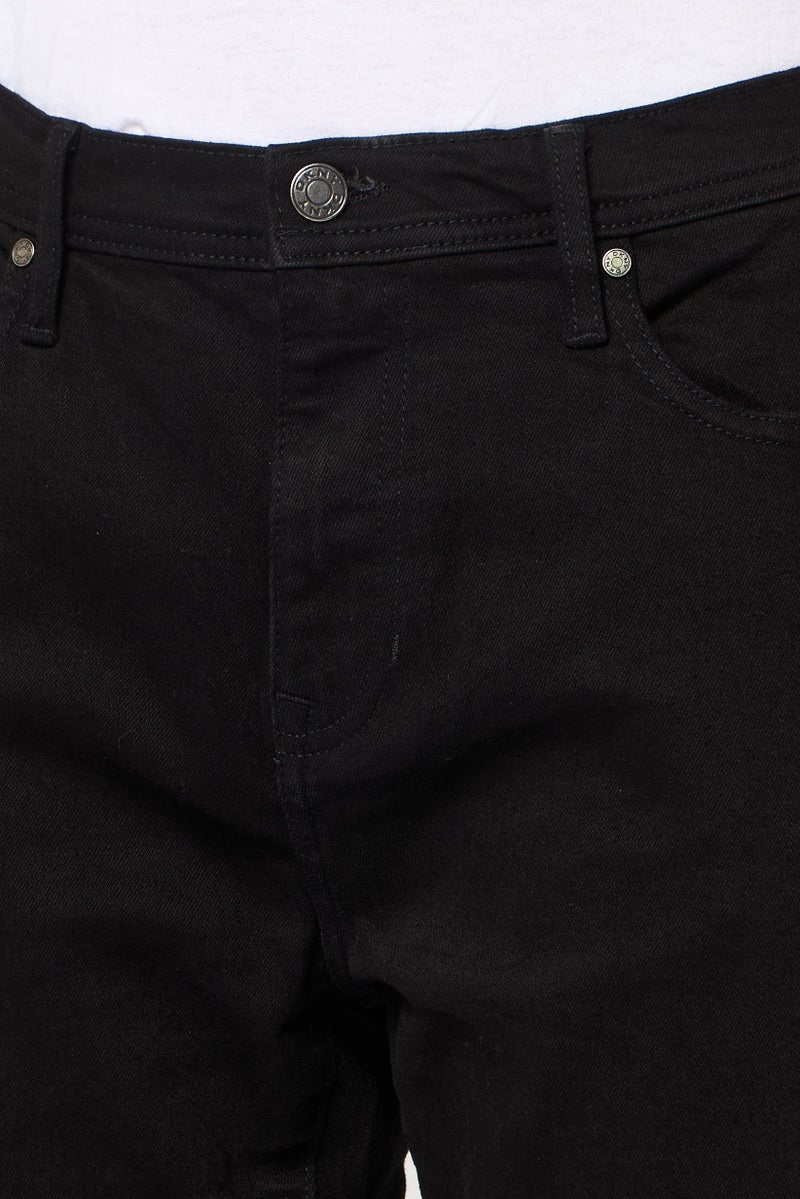 DKNY Men Regular Fit Plain Stretchable Jeans, Black - Image 3