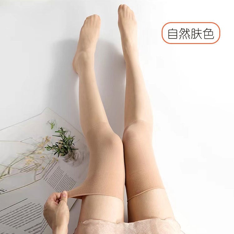 Knee-High Sheer Stockings Thin Beige Anti-Snag Brown - Image 3