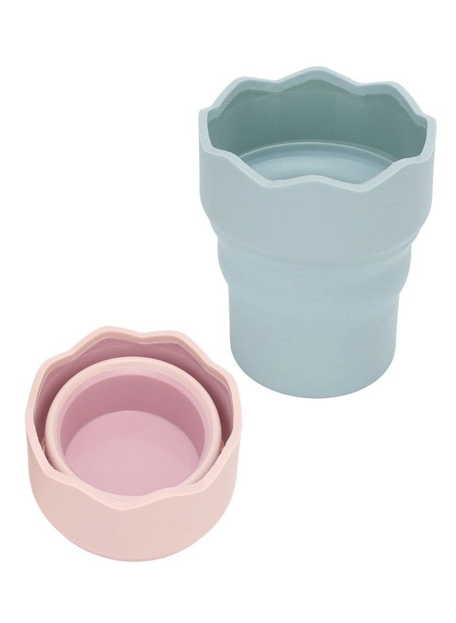 Chazcool Paint Water Cup, 2 PCS Collapsible Paint Brush Washer, Watercolor Water Container, Mini Foldable Silicone Watercolor Water Container, Watercolor Brush Holder - Image 5