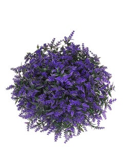SYOSI Artificial Lavender Plants No Fade Flowers Outdoor UV Resistant Flowers Bouquet Fake Shrubs Greenery Bushes for Home Kitchen Dining Room Garden Porch Window Box Farmhouse Decoration  - Image 1