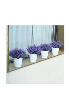 SYOSI Artificial Lavender Plants No Fade Flowers Outdoor UV Resistant Flowers Bouquet Fake Shrubs Greenery Bushes for Home Kitchen Dining Room Garden Porch Window Box Farmhouse Decoration  - Image 2
