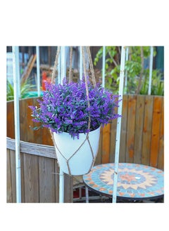 SYOSI Artificial Lavender Plants No Fade Flowers Outdoor UV Resistant Flowers Bouquet Fake Shrubs Greenery Bushes for Home Kitchen Dining Room Garden Porch Window Box Farmhouse Decoration  - Image 4