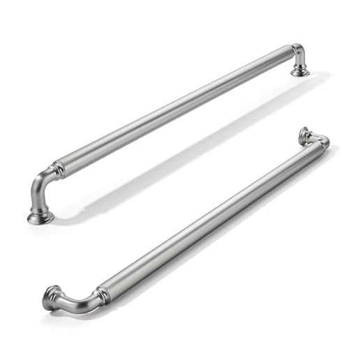 khtumeware 5Pack Brushed Satin Nickel HeavyDuty Solid Cabinet Pulls 12 Inch305mm Hole Center Drawer Pulls Cabinet Hardware Suitable for Kitchen Cabinets Bathrooms and Dressers - Image 1