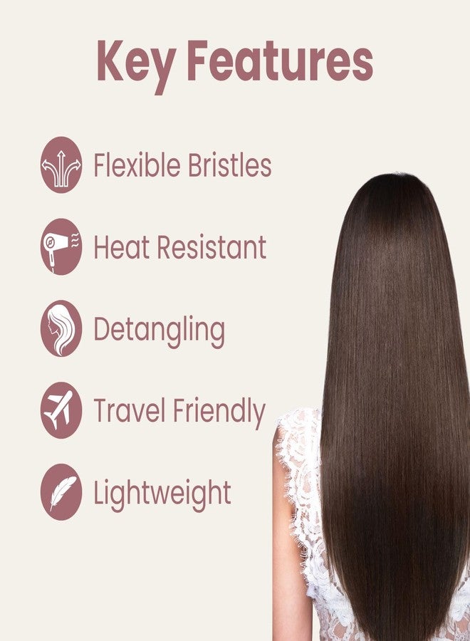 Omidazzle Premium Pink 3D Hair Brush for Styling, Detangling and Grooming for Men and Women |Straightens & Detangles Curly Hairs | Reduces Hair Breakage and Promotes Hair Growth | Best Hair Brush for All Hair Types (MIHB0014) Assorted - Image 4