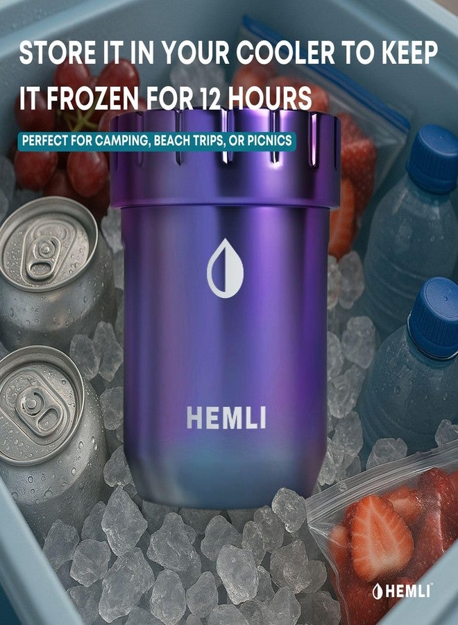 Hemli Ice Cream Pint Cooler, Fits All Standard Ice Cream Pints, Leakproof Lid with Silicone Seal, Non-Slip Bottom, Keeps Ice Cream Frozen for Hours, Stainless Steel Pint Cooler with Grip Lid - Image 4