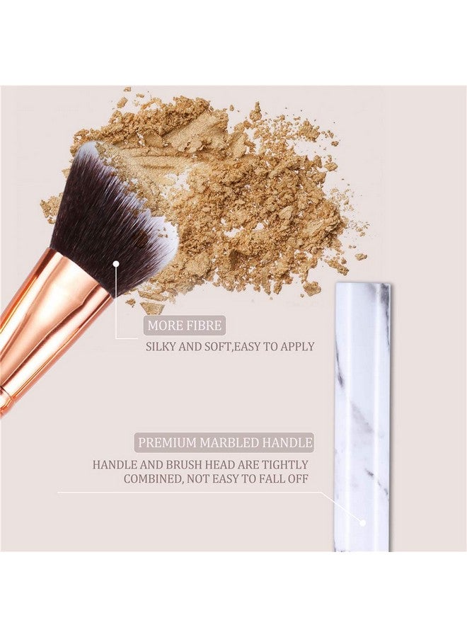 DUAIU Makeup Brushes Set Make Up Brushes Professional 15Pcs Marble Makeup Brush Set For Foundation Powder Concealers And Eyeshadow With Exquisite Marble Bucket Gift Box… - Image 4