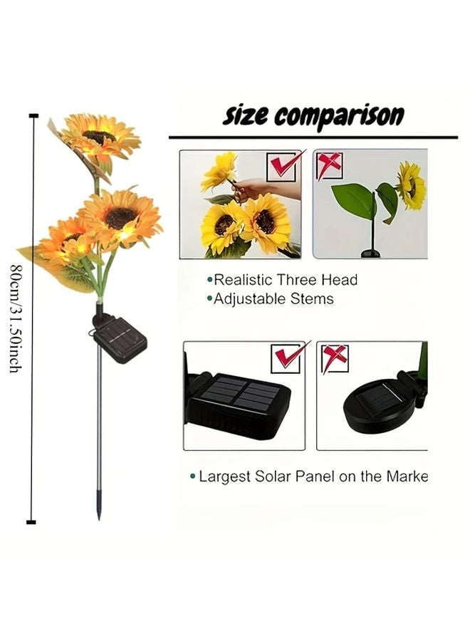 Sunflower Solar LED Garden Light Warm Lamp Outdoor Lawn Balcony Decoration - Image 3