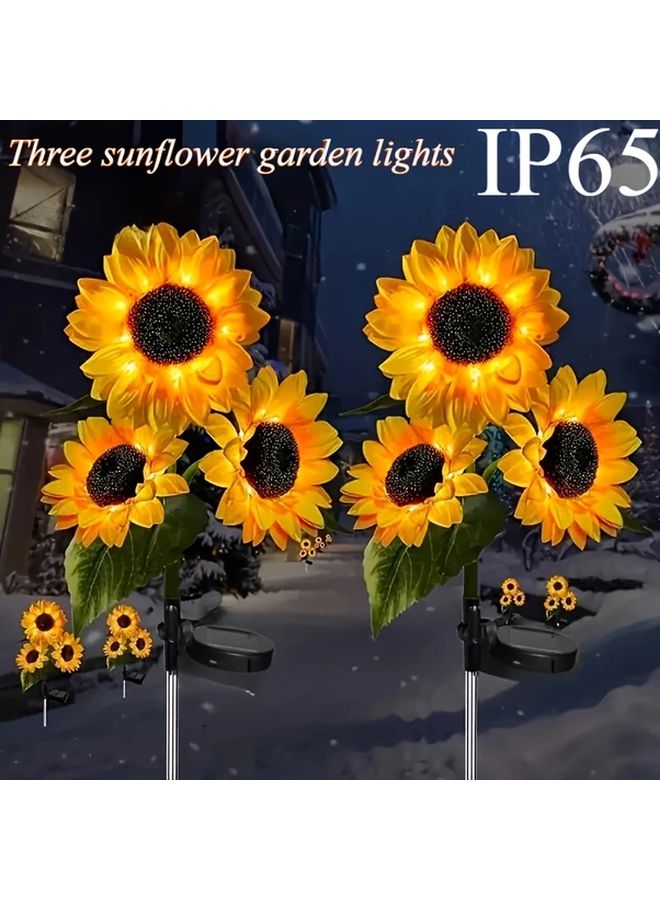 Sunflower Solar LED Garden Light Warm Lamp Outdoor Lawn Balcony Decoration - Image 2