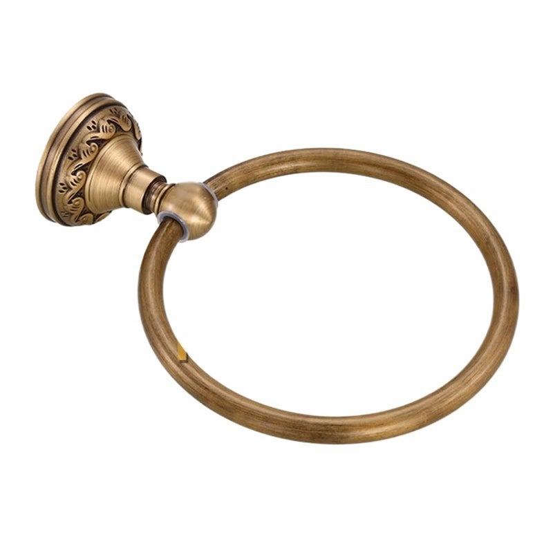 Antique Brass Round Wall Mounted Towel Ring For Bathroom Holder - Image 4
