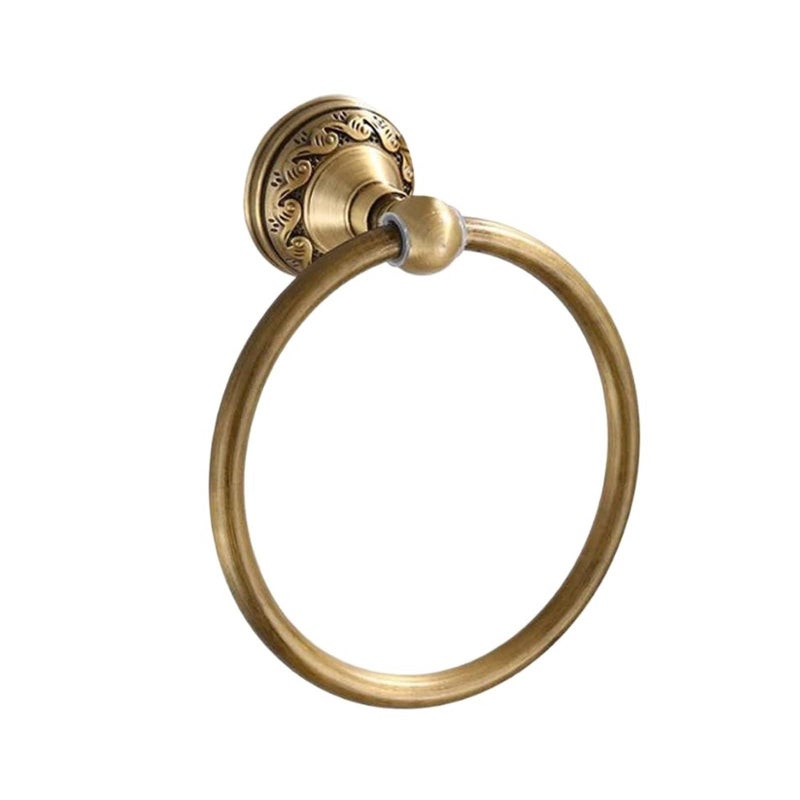 Antique Brass Round Wall Mounted Towel Ring For Bathroom Holder - Image 2