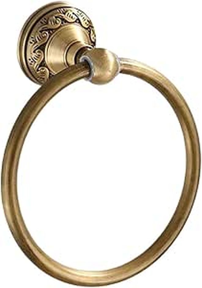 Antique Brass Round Wall Mounted Towel Ring For Bathroom Holder - Image 1