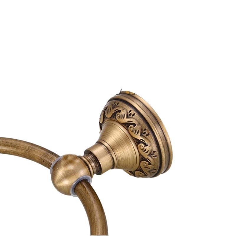 Antique Brass Round Wall Mounted Towel Ring For Bathroom Holder - Image 5