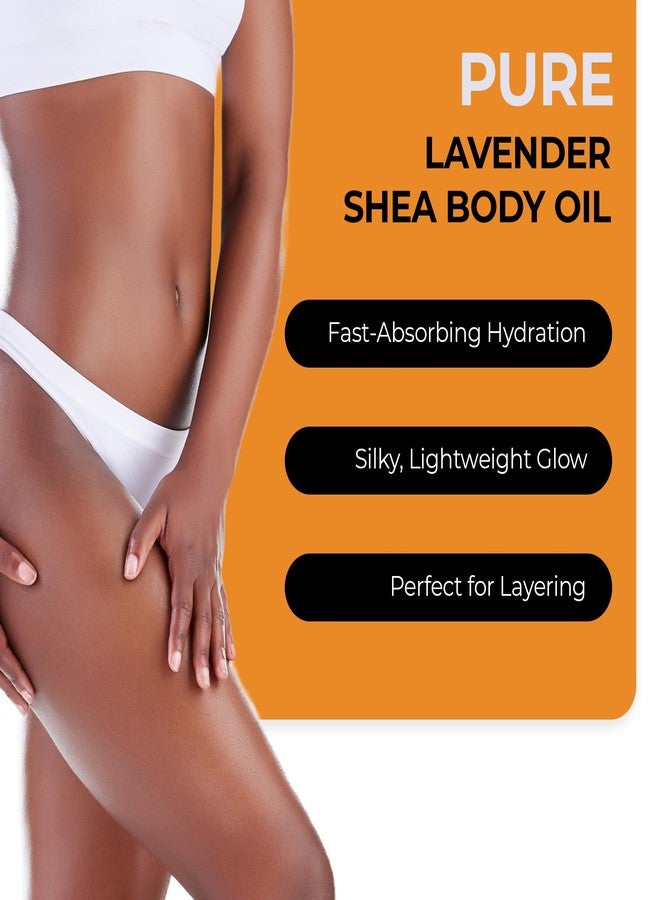 RA COSMETICS Shea Body Oil, Lavender – Lightweight African Body Oil with Unrefined Shea Nut Oil from Ghana – Hydrating Moisturizer for Dry Skin – Softens & Smoothes Skin from Head to Toe – 2oz - Image 2
