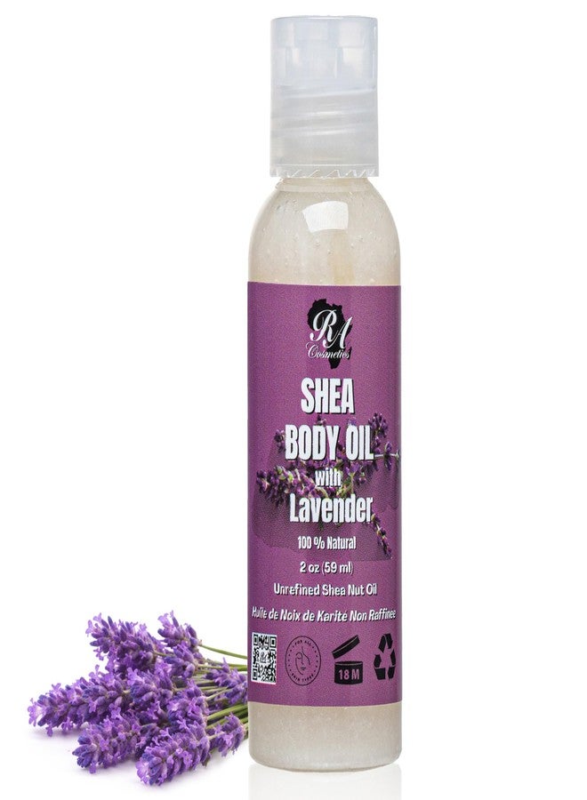 RA COSMETICS Shea Body Oil, Lavender – Lightweight African Body Oil with Unrefined Shea Nut Oil from Ghana – Hydrating Moisturizer for Dry Skin – Softens & Smoothes Skin from Head to Toe – 2oz - Image 1