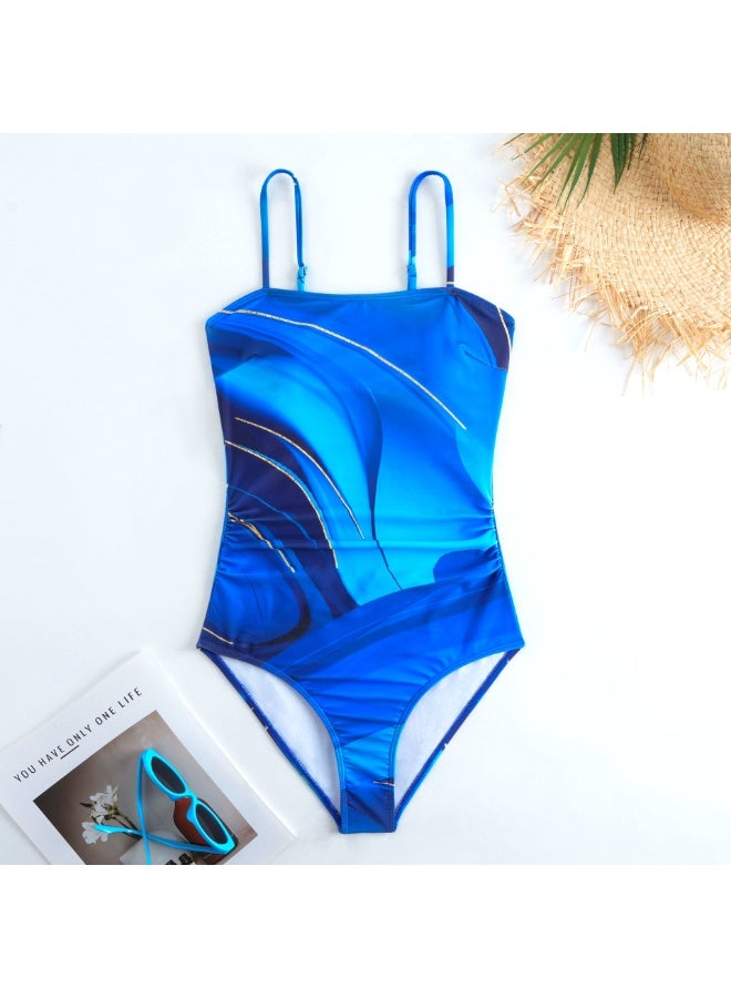 SISGL 2-Piece Women Swimsuit With Beach Cover Ups Long Wrap Skirt Bathing Suit Swimwear Holiday Beach Dress Female Fashion Retro Swimwear Vintage Surf Wear Summer - Image 3