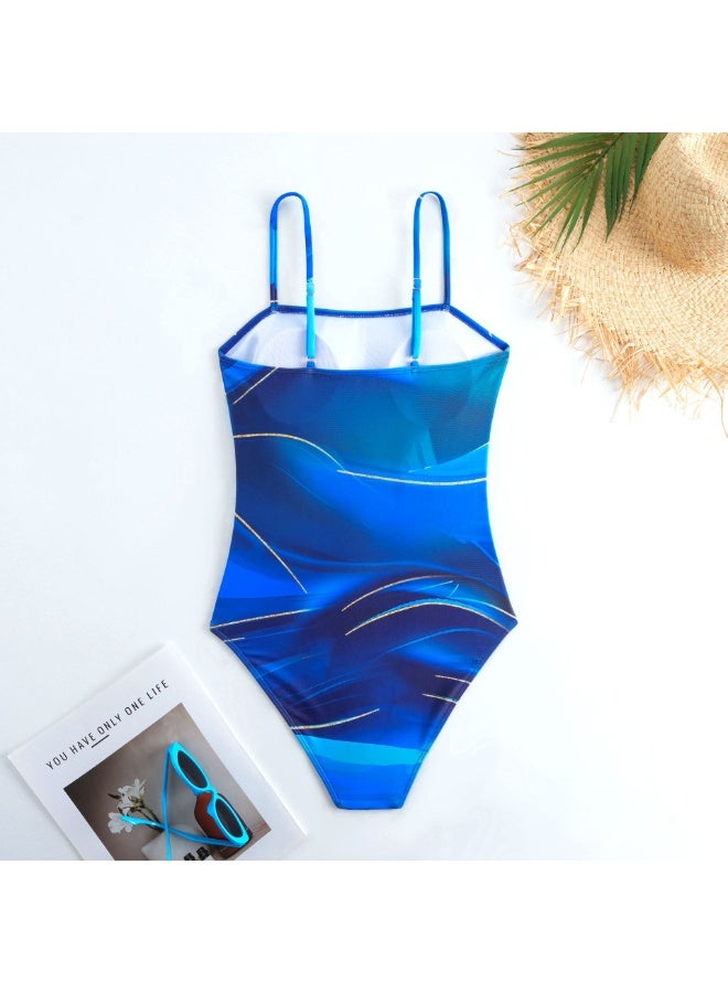 SISGL 2-Piece Women Swimsuit With Beach Cover Ups Long Wrap Skirt Bathing Suit Swimwear Holiday Beach Dress Female Fashion Retro Swimwear Vintage Surf Wear Summer - Image 4
