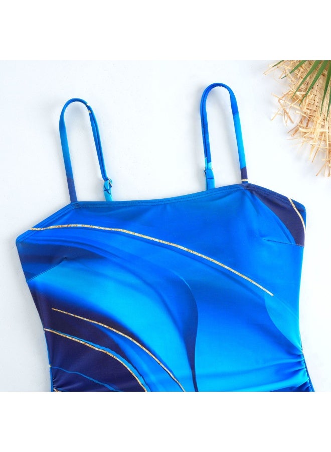 SISGL 2-Piece Women Swimsuit With Beach Cover Ups Long Wrap Skirt Bathing Suit Swimwear Holiday Beach Dress Female Fashion Retro Swimwear Vintage Surf Wear Summer - Image 5