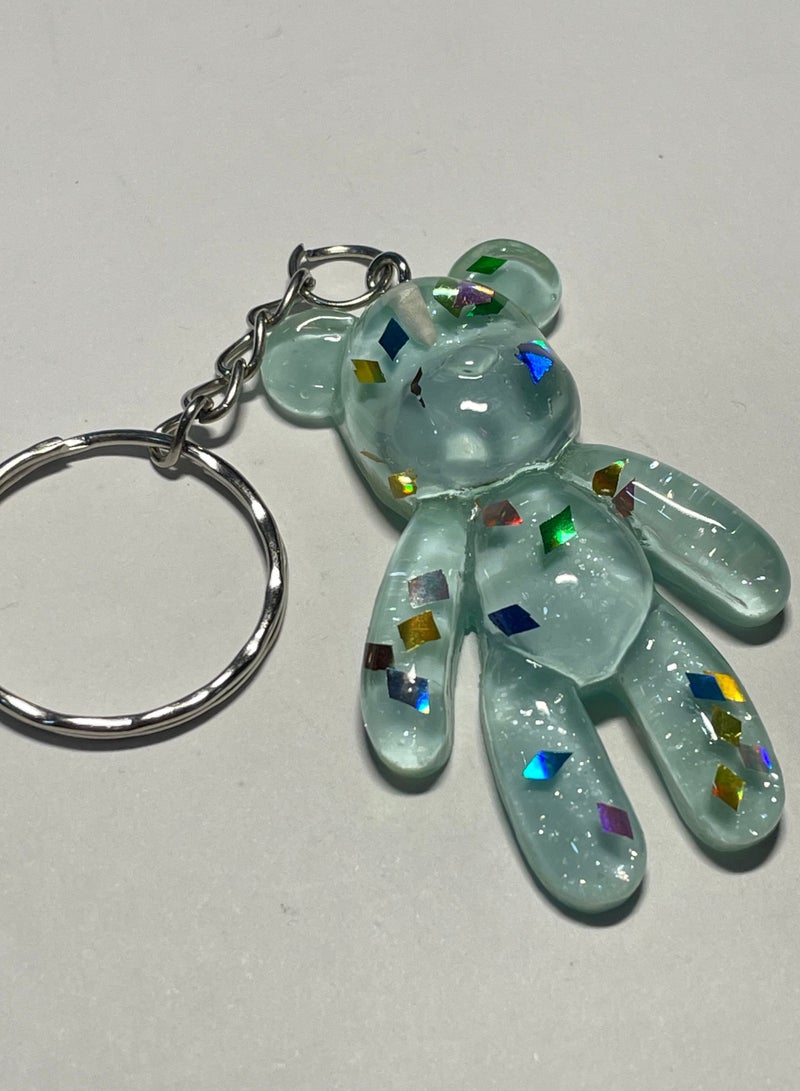 Distinctive cartoon keychain cute accessory keychain with bear character that fits with car keys wallets and bags nice creative gift - Image 2