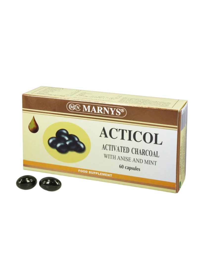 MARNYS Marnys Acticol Activated Charcoal Capsules 60's 