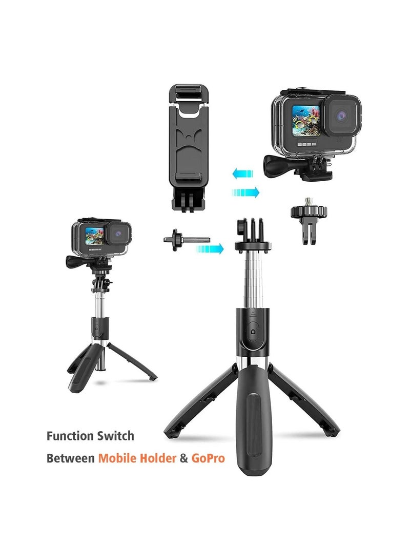 Selfie Stick, 3 in 1 Extendable Selfie Stick Tripod with Detachable Bluetooth Wireless Remote Phone Holder for iPhone 12/Xs/iPhone 8/iPhone 11/11pro - Image 3