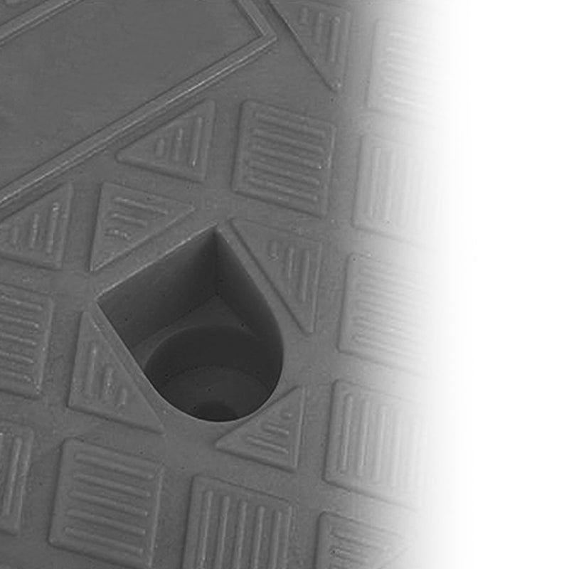 Car Curb Ramp 13cm Height Plastic Threshold Ramp - Anti Slip Grid Design Driveway Curb Ramps for Car Motorcycle Wheelchair - Image 2