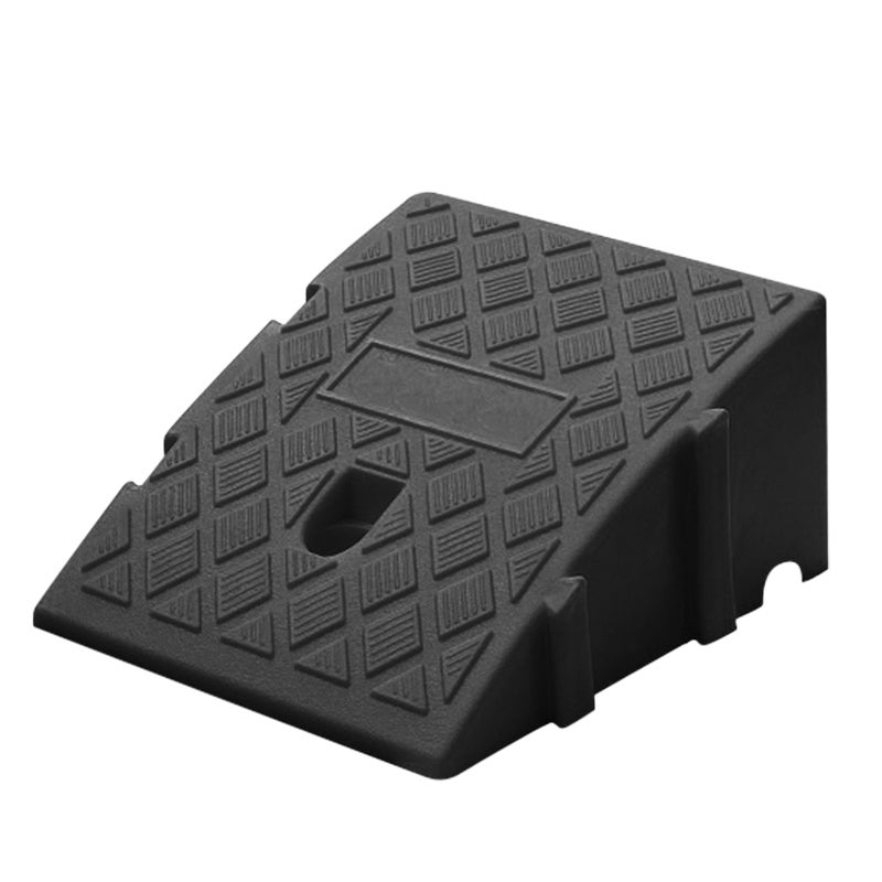 Car Curb Ramp 13cm Height Plastic Threshold Ramp - Anti Slip Grid Design Driveway Curb Ramps for Car Motorcycle Wheelchair - Image 1
