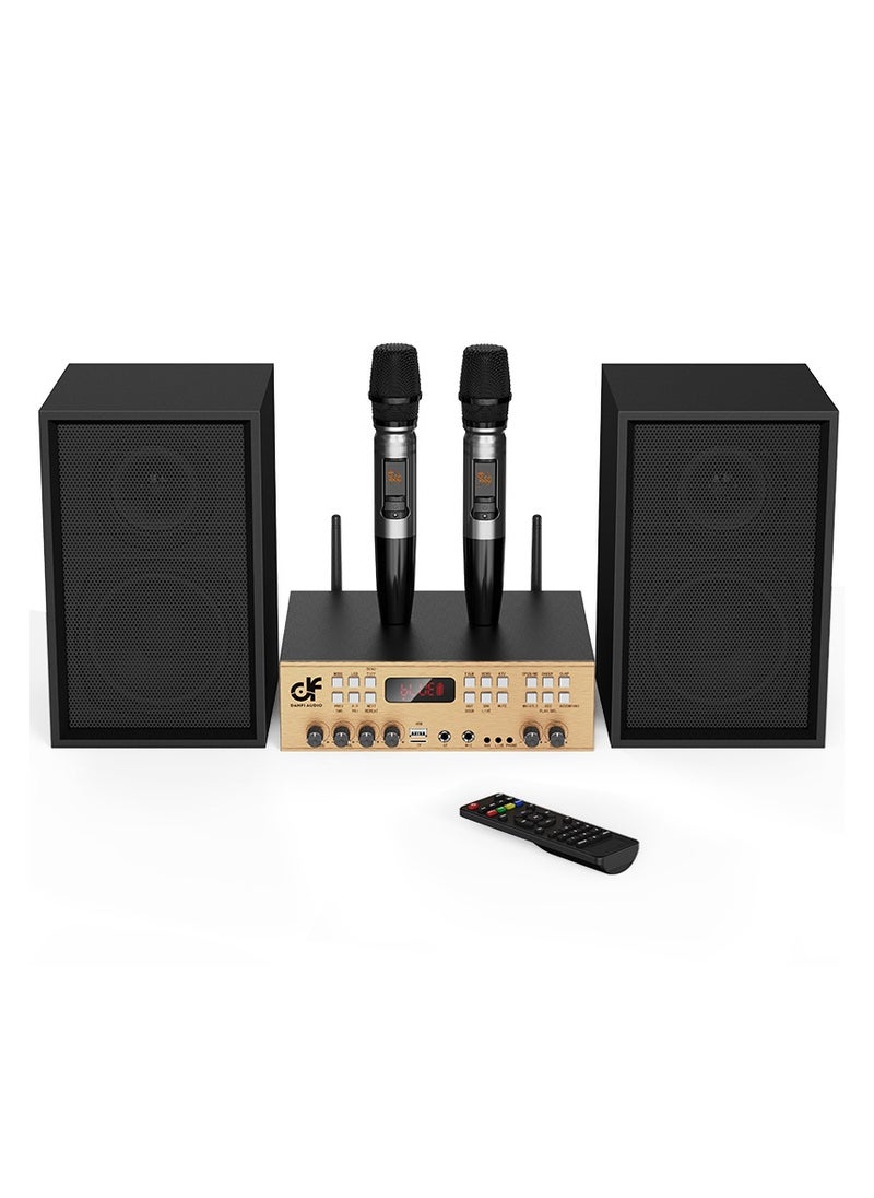 Victress Victress 120W Bluetooth HiFi Speaker System – 2.0 Channel with USB, FM, Dual Mic Inputs, EQ Modes, Remote Control  - Image 1