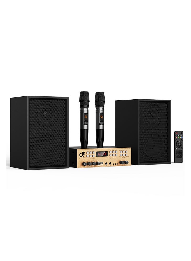 Victress Victress 120W Bluetooth HiFi Speaker System – 2.0 Channel with USB, FM, Dual Mic Inputs, EQ Modes, Remote Control  - Image 4