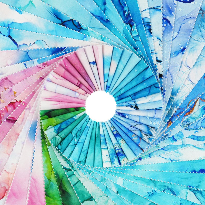 Craftido-18 Options-100% Cotton Jelly Roll Fabric Precut Strips for Quilting, Crafting, and Sewing, 40 Strips 2.5" x 44" Assorted Bundles for Rug, Quilt Project, DIY Craft and Home Decor-Rainbow Inks - Image 2
